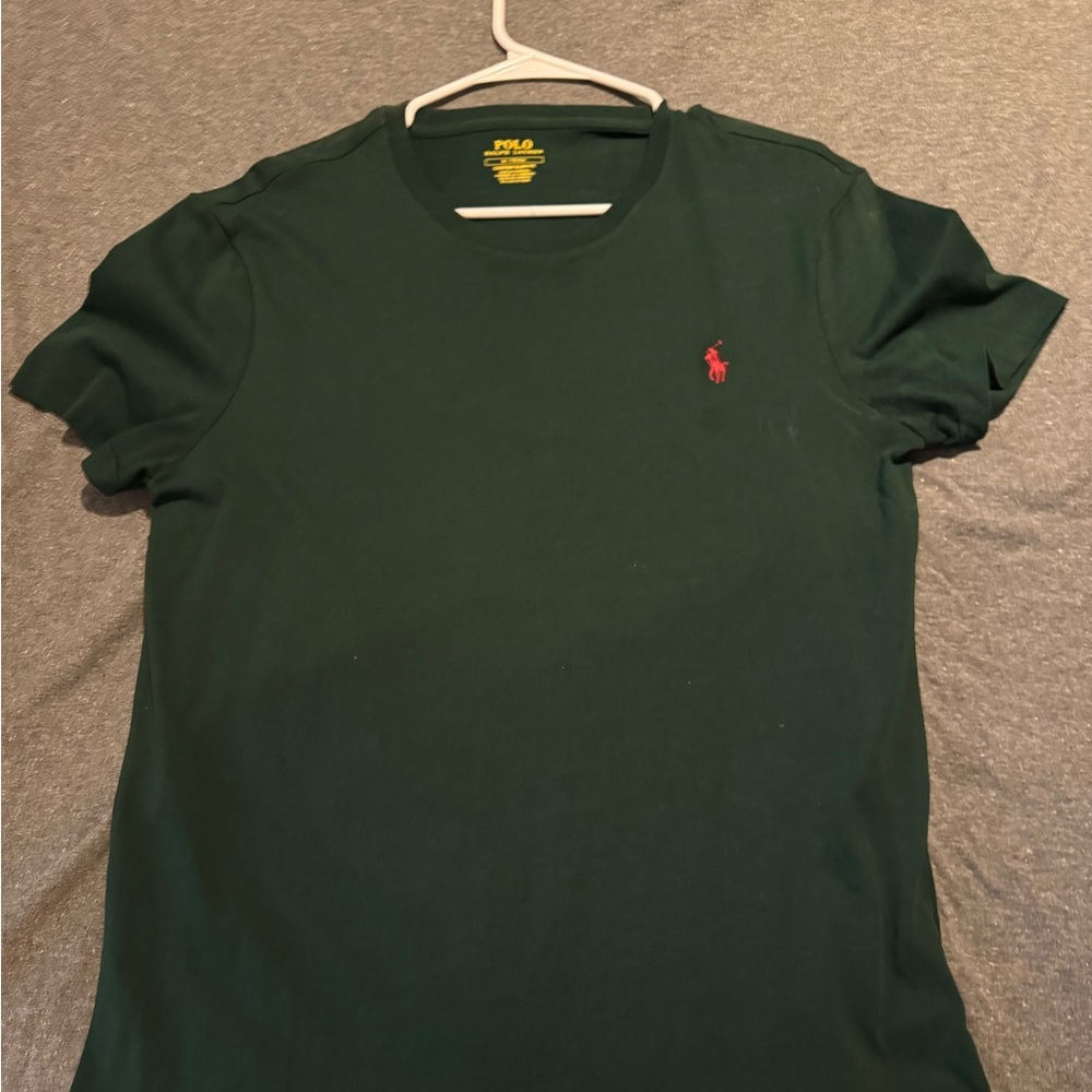 Green polo shirt
